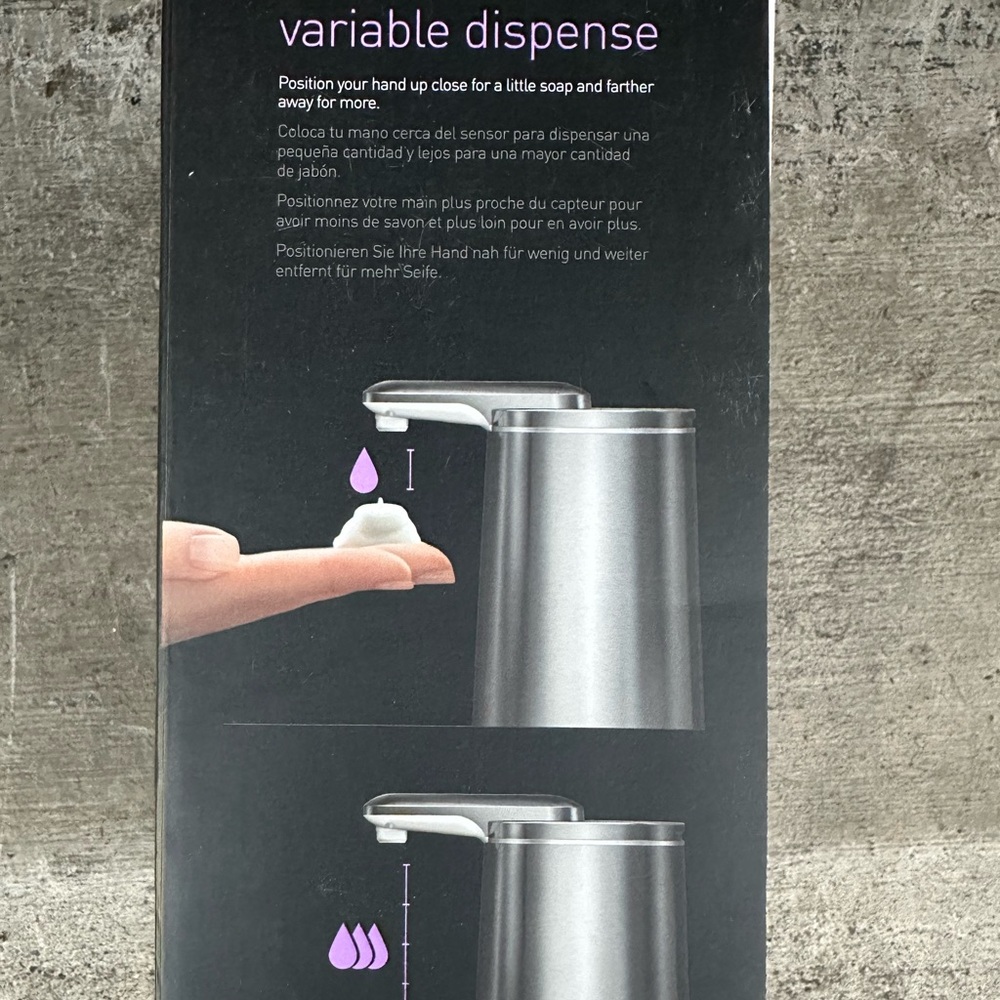 NIB Simplehuman Stainless Steel Automatic Foam Soap Dispenser - Silver - Picture 3 of 3